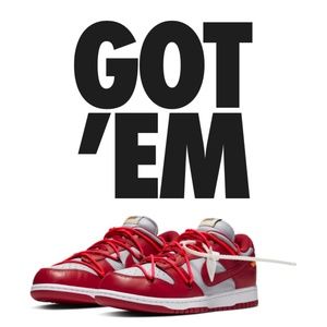 Nike x Off White Dunk Low  University Red